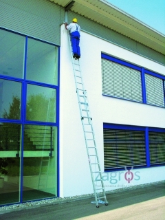 Dvodelne aluminiaste prislonske lestve